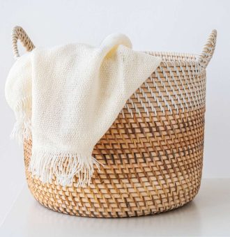 seagrass laundry hamper with lid